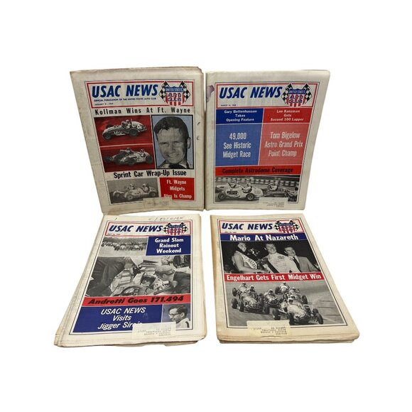 Lot of 23 USAC News 1969 Unser Foyt Andretti Midget Indy Sprint Racing - Picture 4 of 8